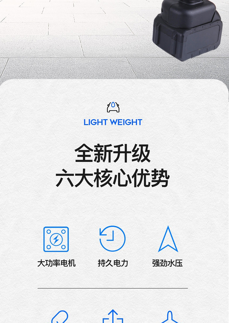Wireless Car Washing Machine household cross-border wholesale car washing artifact portable lithium electric car washing gun high pressure car washing machine battery