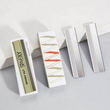 现货修眉刀10片装片不锈钢刮眉刀修眉刀美发工具波纹羽毛刀片批发