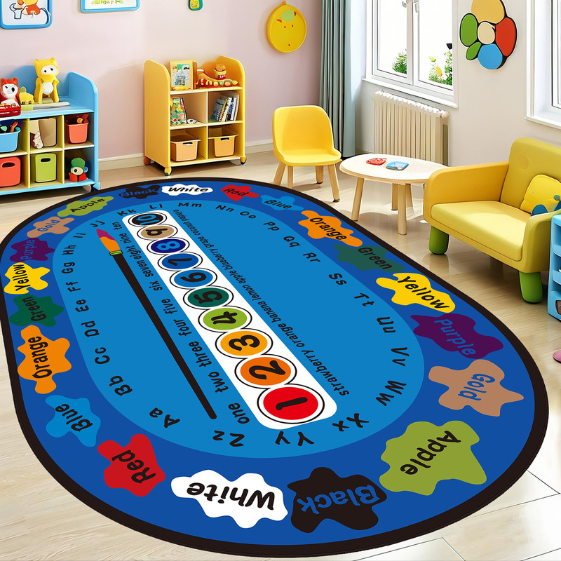 子供用カーペット、幼稚園カーペット、早期教育ゲームカーペット、ベッドサイド寝室漫画動物カーペット、教育アルファベットカーペット|undefined