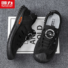 回力凉鞋男士沙滩洞洞鞋子黑色镂空耐磨防滑旋转纽扣休闲运动男鞋