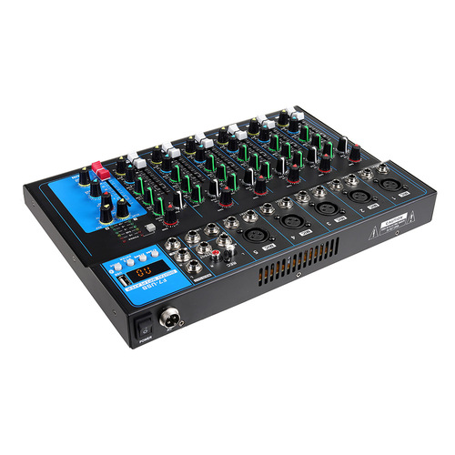 Multifunctional mixer with Bluetooth home reverb performance conference stage dj mixer small 7-way mixer