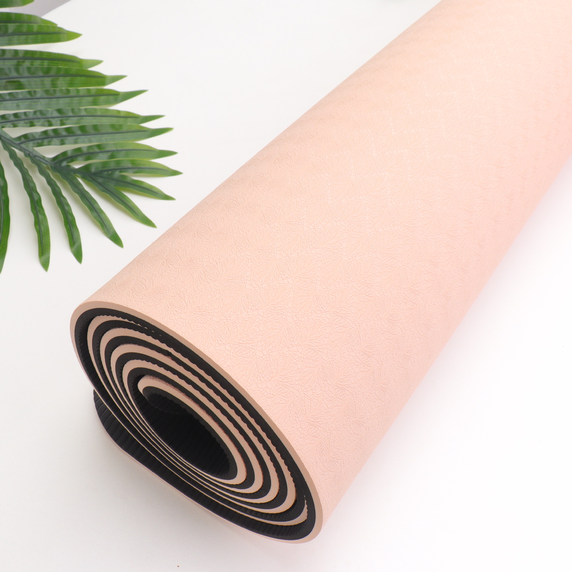 Tpe estudio de yoga de dos colores de doble capa estera de yoga gruesa antideslizante para principiantes 6mm estera de baile de fitness insonorizada para el hogar