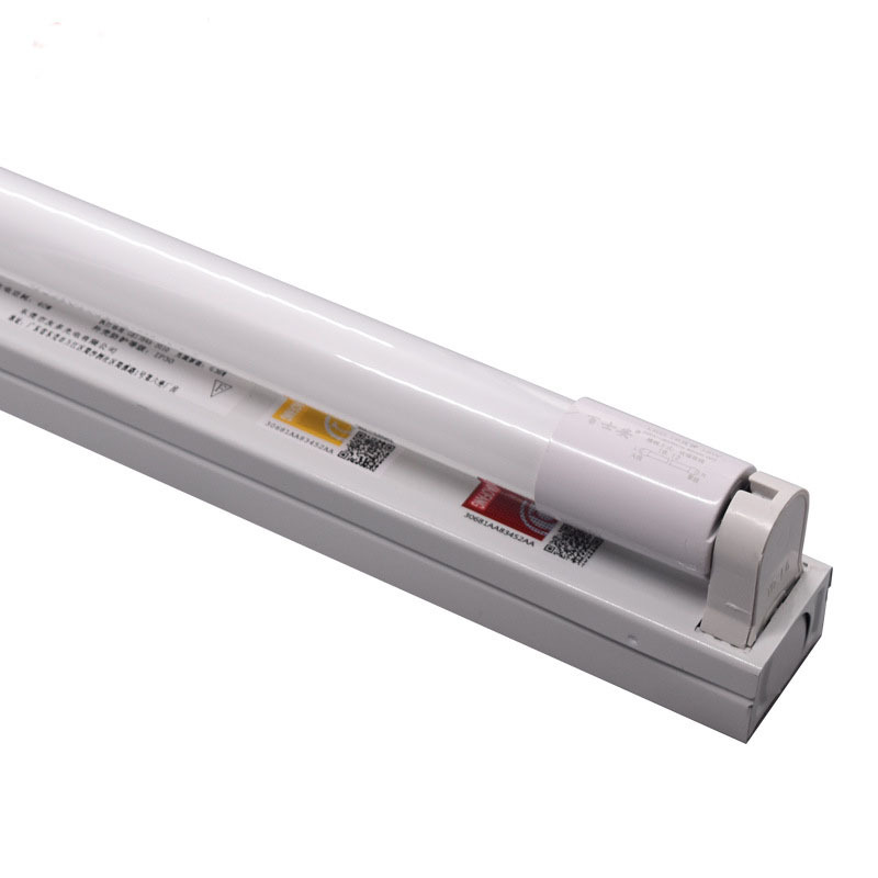 T8 soporte de lámpara fluorescente de emergencia contra incendios 1,2 metros 18W36W con cubierta soporte de lámpara fluorescente fuente de luz de batería recargable LED conjunto completo