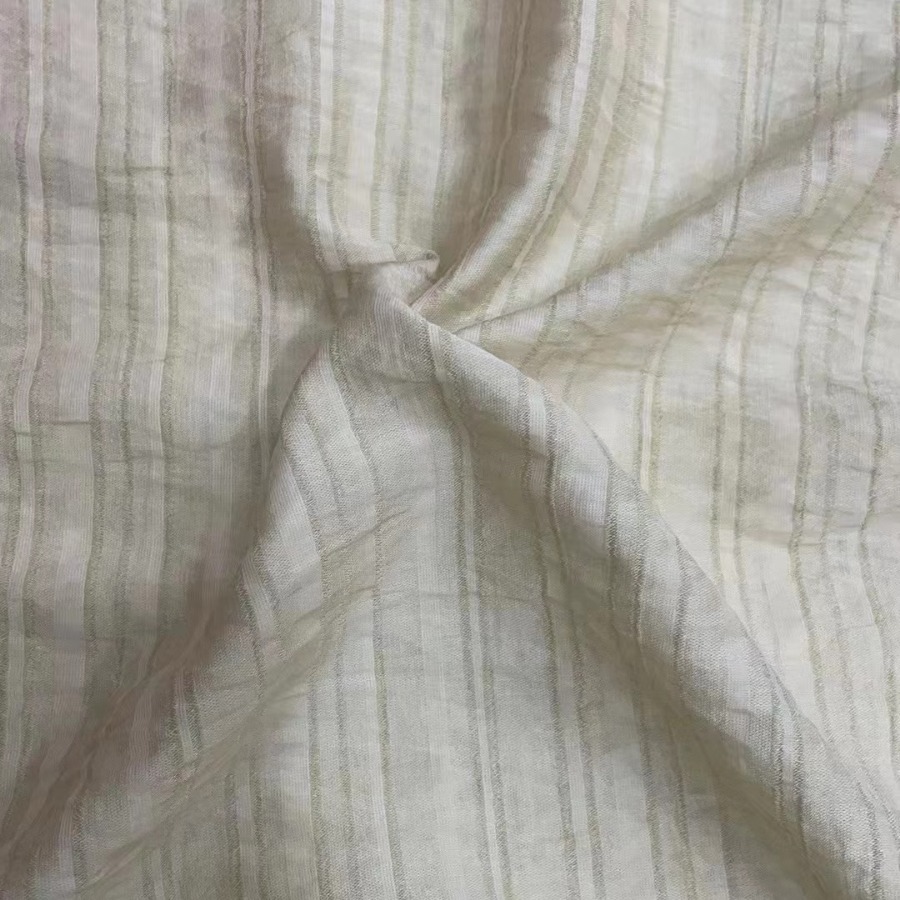 天絲豎條 春夏提花條襯衫連衣裙面料