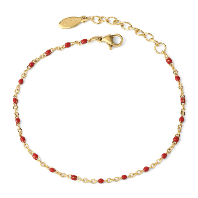 Women's Pearl Bead Crystal Chain Bracelet - Black Style