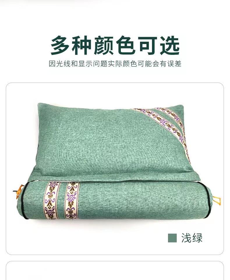 Detachable Mugwort Neck Support Pillow Cylindrical Cervical Pillow Grey Combo Design for Daily Use quality and texture