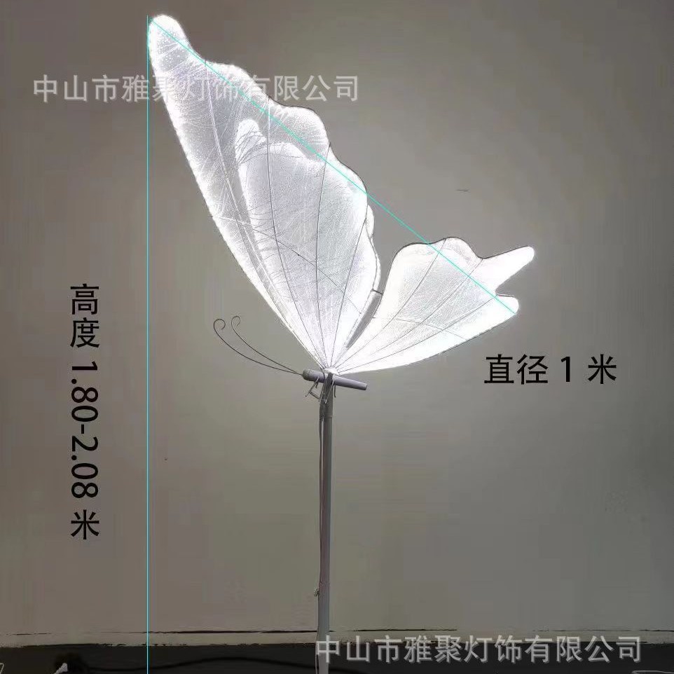 Props de boda luminoso eléctrico mariposa alas escenario decoración colgante techo guía de boda decoración decoración