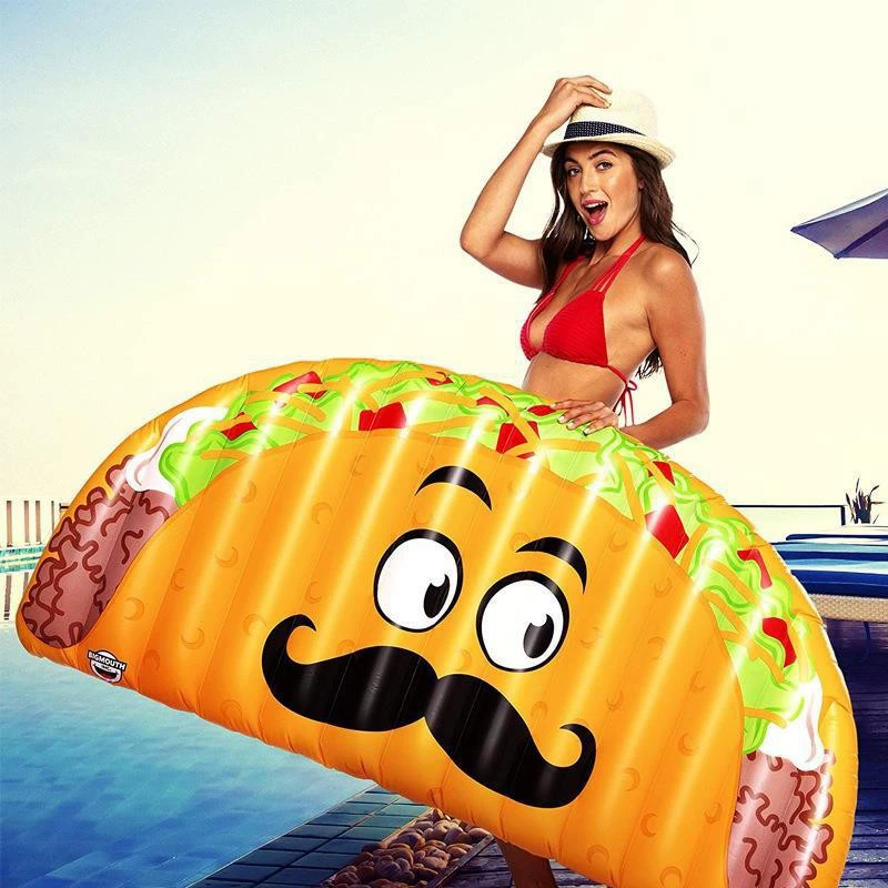 Трансграничные поставки воды надувной кукурузный плавающий мультяшный рисунок полукруглый плавающий коврик для взрослых