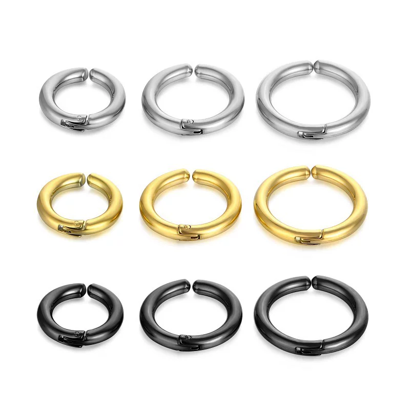 Ear clips stainless steel, earrings, crooked glossy accessory