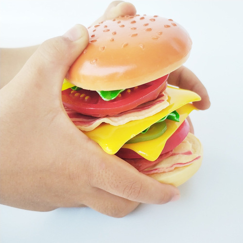 Taiwan Hamburger Big Eater hamburger layered Jenga balanced foreign trade children's fun tabletop game toy