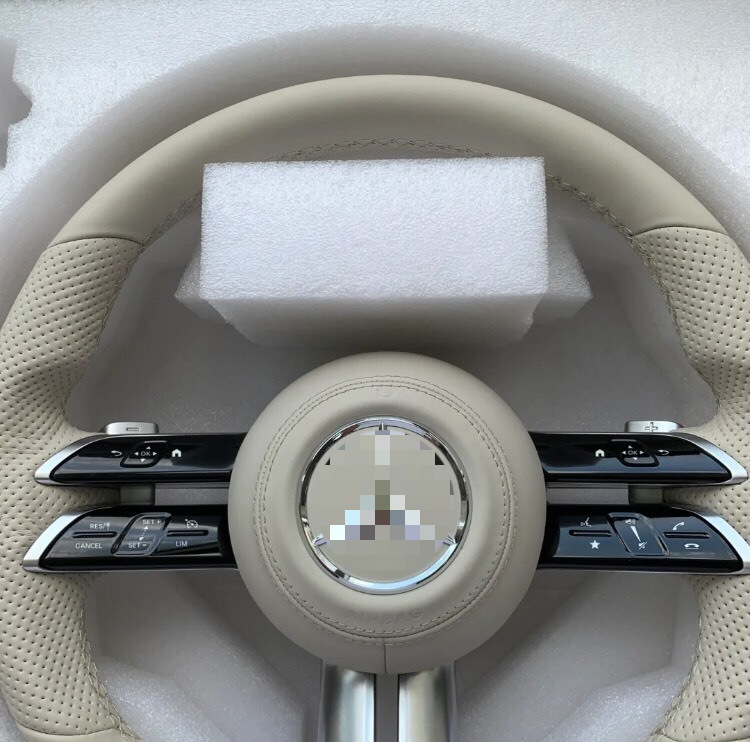Mercedes-Benz genuine leather AMG steering wheel assembly for C-Class, E-Class, S-Class, modified dragonfly-style steering wheel assembly, upgrade for older models