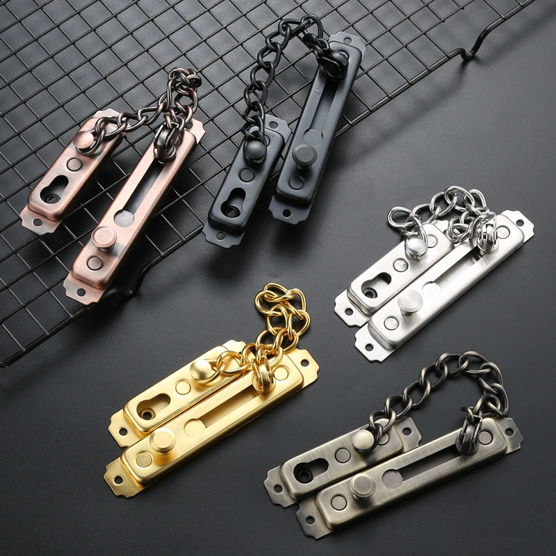 Дверь гостиничного номера, небольшая противоугонная цепочка из нержавеющей стали без перфорации, домашняя дверь спальни, безопасная и прочная простая дверная цепочка