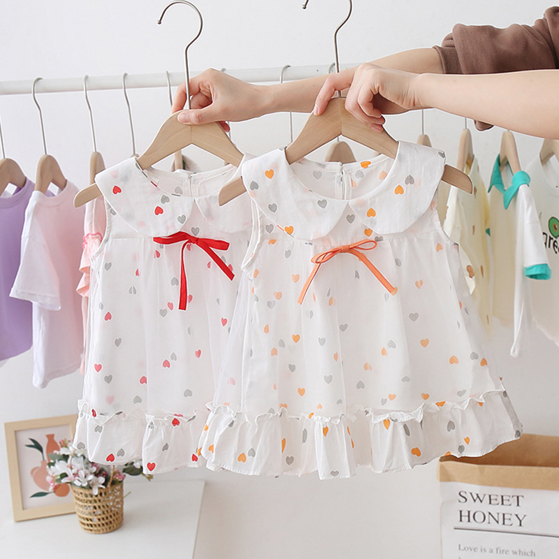 女童连衣裙夏款韩版宝宝无袖背心裙洋气儿童无袖裙一件代发跨境|ms