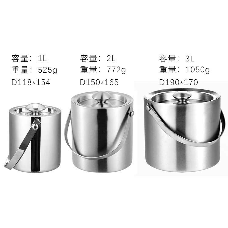 Los fabricantes suministran cubo de hielo aislado de doble capa de forma especial champán cerveza Cubo de acero inoxidable metal Barra de vino cubo de hielo