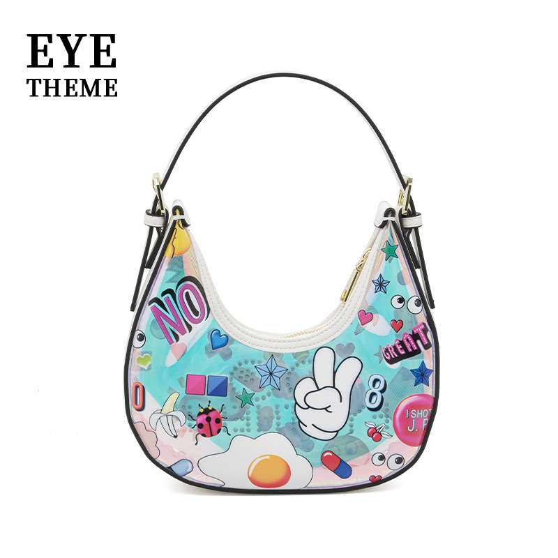 2025 verano jalea de impresión portátil TPU bolso de letras de bolso mini diseño nicho 2780 #