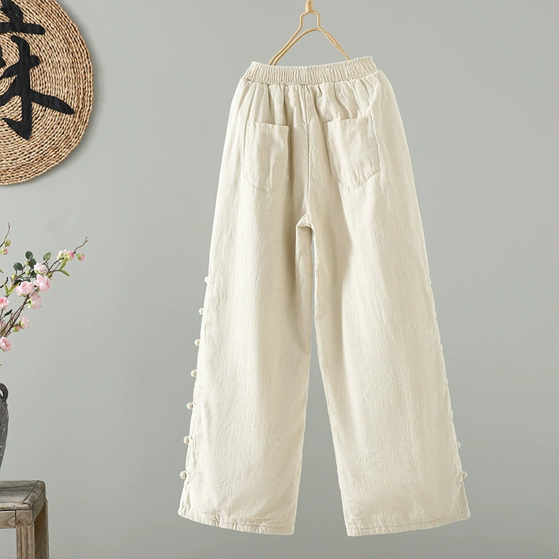 Keep warm winter quilted trousers, oversize, elastic waist
