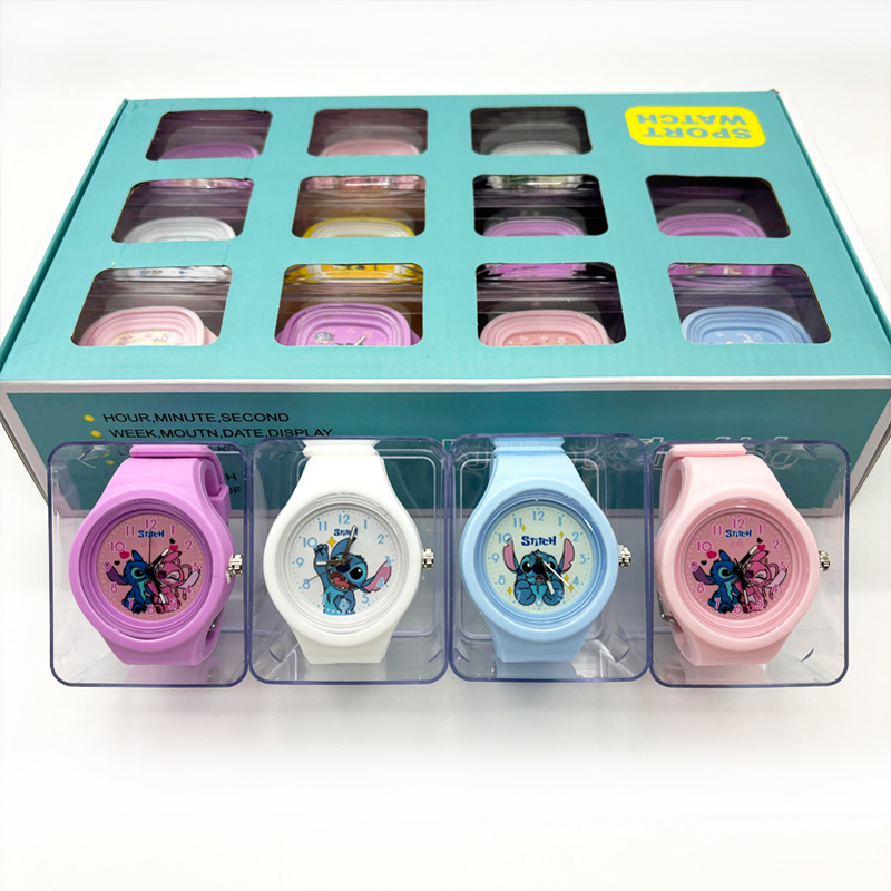 Children's Watch Stitch Cute High-Quality Skin-Feel Jelly Silicone Student Watch Cartoon Gift Watch Boxed Watch Children's Watch Stitch Cute High-Quality Skin-Feel Jelly Silicone Student Watch Cartoon Gift Watch Boxed Watch