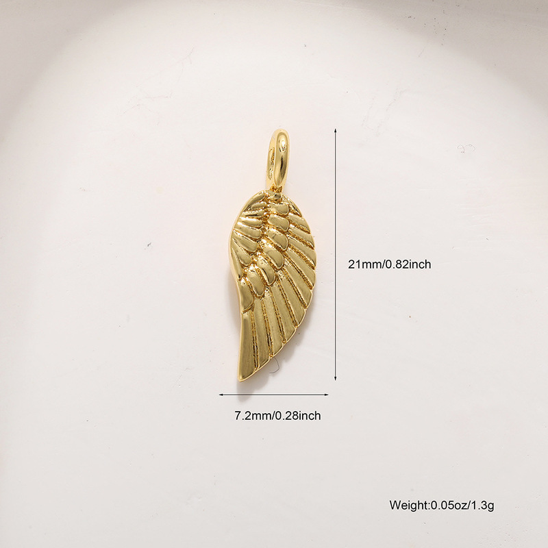 色保持 18 k 銅金メッキ天使のペンダントキューピッドの羽 diy ジュエリーブレスレットイヤリングネックレスアクセサリーペンダント|undefined