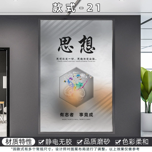 [款式21【默认静电磨砂膜】 思想]