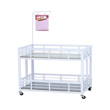 超市促销车带轮子服装店展示架商场甩货车可折叠移动摆摊小推车