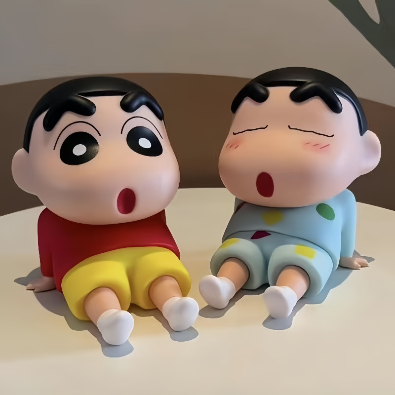 しんちゃんのアニメ怠け者の携帯電話のスタンドのデスクトップの置物|undefined