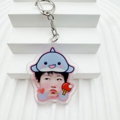 乒乓球明星纪念品亚克力双面钥匙扣莎头书包挂件创意应援小挂饰
