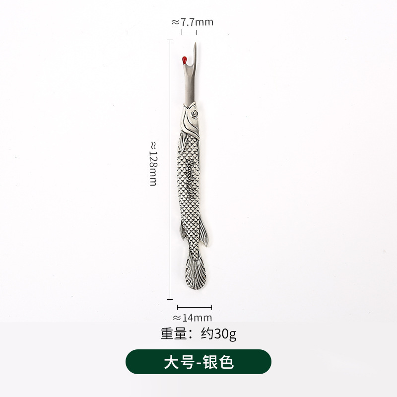 Fabricante de estilo europeo retro tipo pez pequeño divisor herramienta de bricolaje cosida a mano dispositivo de corte de hilo cuchillo de punto de cruz