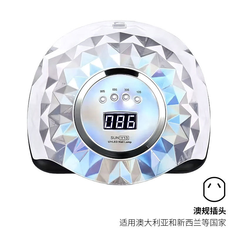 Lámpara de uñas de alta potencia máquina de fototerapia sincronización de cuatro engranajes colorido esmalte de uñas pegamento lámpara de hornear Amazon secador de uñas personalización