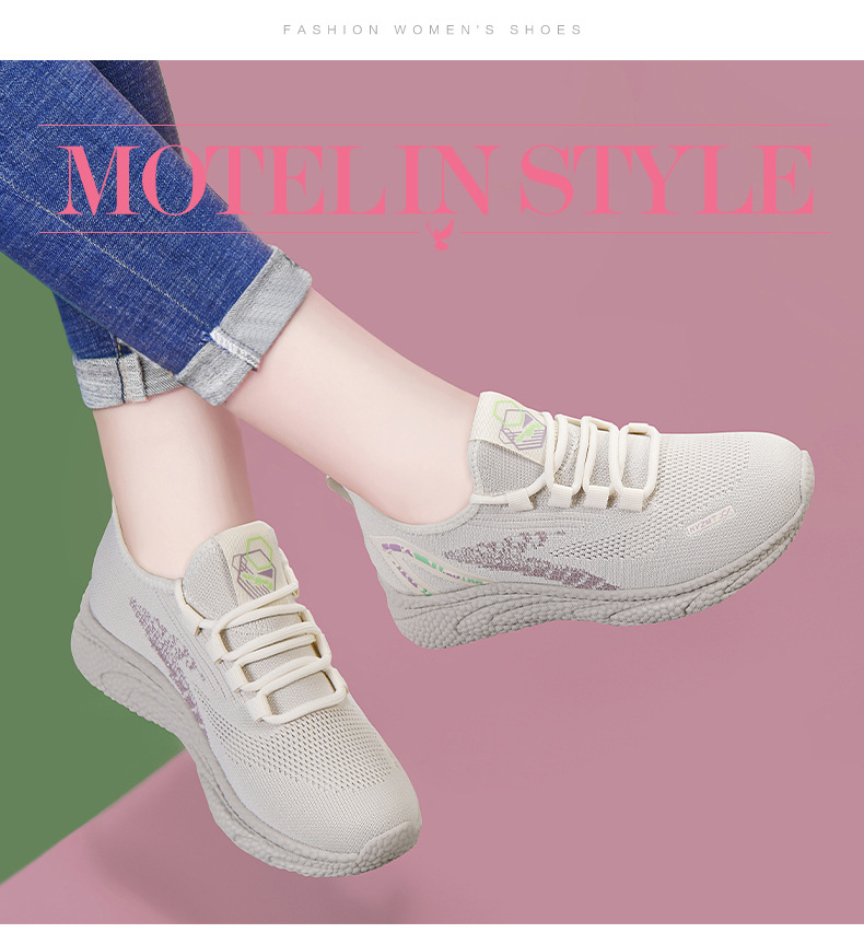 Giày sneaker nữ lưới thoáng khí chạy bộ nhẹ êm chống sốc mùa xuân hè 2025 — DH 98012 đen đỏ, DH 98021 đen trắng, LJ 69319 màu đen, JST 7036m đỏ chi tiết 2
