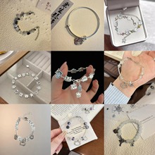 热销新款国风流苏手串七彩串珠玻璃手链摆摊热卖款国潮文创饰品手