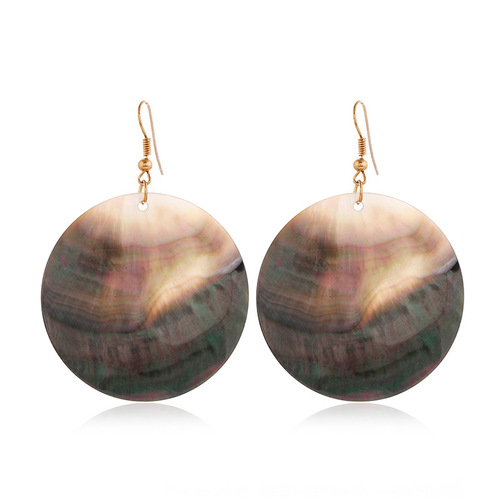European and American island resort style shell earrings long temperament tassel earrings Korean retro personality simple earrings for women