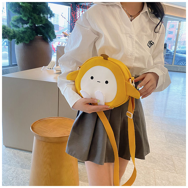 The new 2024 children's egg-shaped party backpack is a cute cartoon canvas single-shoulder bag and a fashionable and stylish small backpack undefined