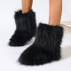 European and American Cross-border Spice Girls y2k Mao Mao Boots Women's Winter Warm Fashion Boots Middle Boots plus size Thick-soled Snow Boots
