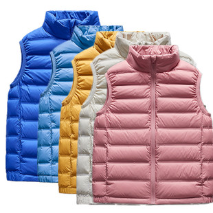 2025 Autumn/Winter New Children's Vest down Jacket Coat Sleeveless Stand Collar Warm Vest Kids' Clothing Vest for Boys and Girls