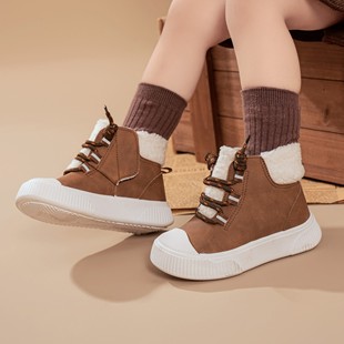 Children's Snow Boots, Autumn and Winter Boys' Cotton Boots, Boots, Velvet Warm Short Boots, Girls' Cotton Shoes, Dropshipping Outdoor Non-Slip