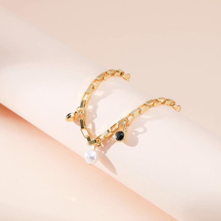 Bracelet En Alliage De Perles À Boucle Ot De Mode En Gros display picture 5