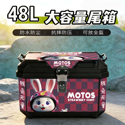 Trunk Waterproof Universal Detachable Rear – Motorcycle trunk - 48s-fantasy-rabbit-standard-configuration-base-plate-screws