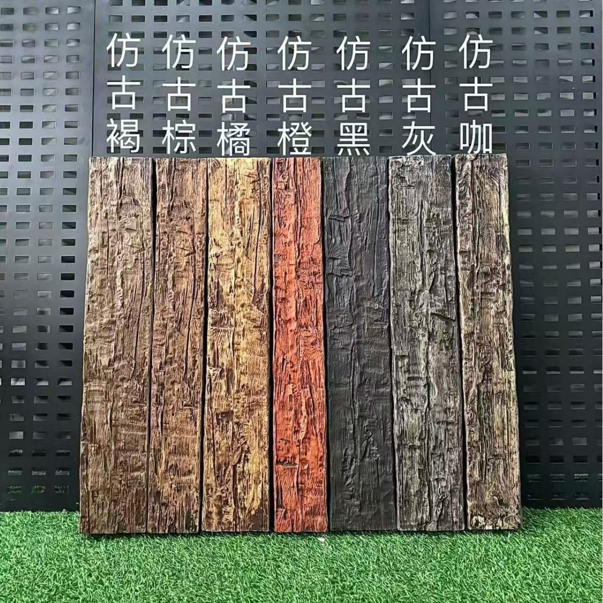 Personalizada placa de madera PU imitación viga de madera decoración viga de olmo vieja viga de madera imitación viga de la casa viga de paquete columna hueca imitación madera antigua