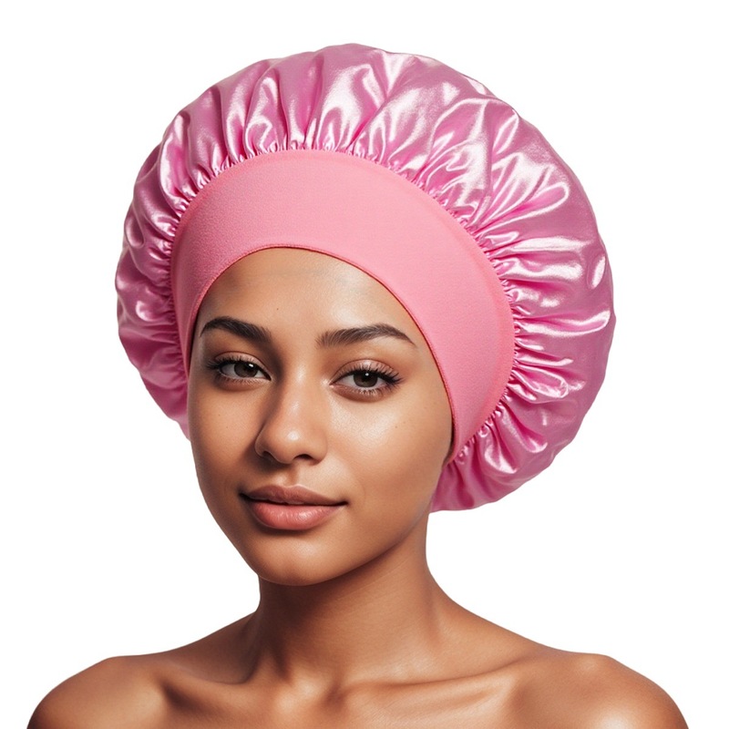 Amazon レディースつば広高弾性帽子サテンナイトキャップ理髪シャワーキャップ高級素材サテンヘアケアキャップ|undefined