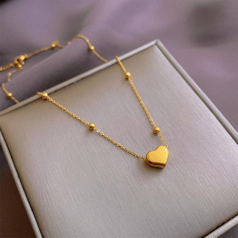 Acero de titanio elegante luz de lujo chapado en oro exquisito collar sin desvanecimiento de las mujeres del todo-fósforo de moda Red Cadena de clavícula de moda fábrica