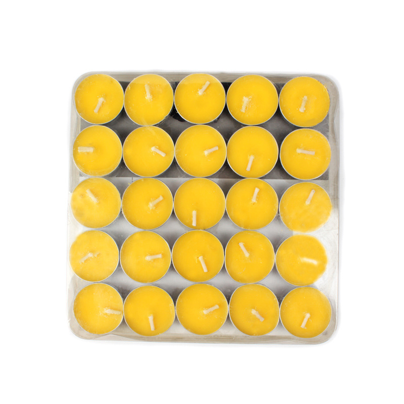 Fábrica al por mayor lámpara de mantequilla cera de té planta de cera de soja quema 1-4 horas templo bendición redonda cera de té