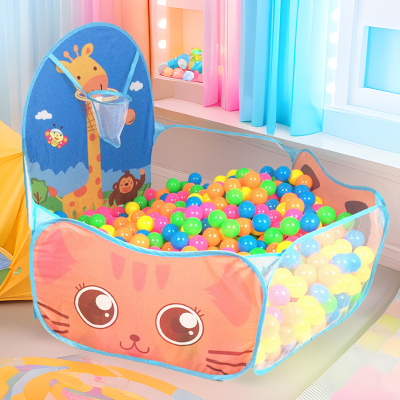 Children's Tent Ocean Ball Pool Game House Indoor and Outdoor Folding Cartoon Shooting Giraffe Tent Game House