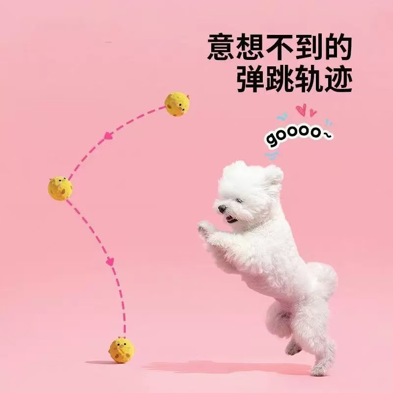 Nuevos juguetes para perros de dibujos animados bolas de espinada sonoras bolas elásticas de molienda de dientes auto-hi interactivo juguetes para mascotas suministros de bolas image 4
