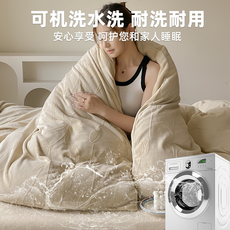 Otoño e invierno engrosado tallado cama de terciopelo de coral flanela colchón sábanas de cama cama de tres piezas