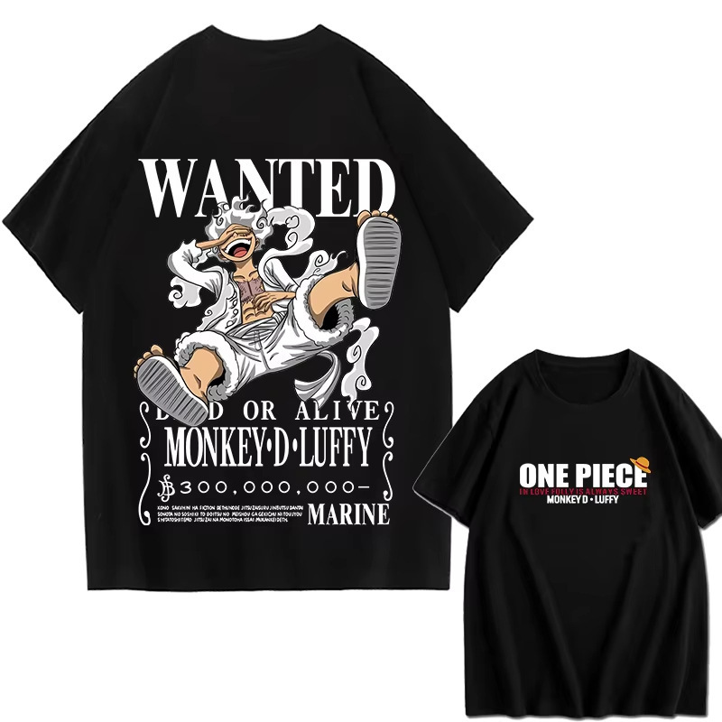 New One Piece Zoro Luffy Gear Five Printed Cotton Short-Sleeved T-Shirt Summer Pure Cotton Unisex Clothing New One Piece Zoro Luffy Gear Five Printed Cotton Short-Sleeved T-Shirt Summer Pure Cotton Unisex Clothing