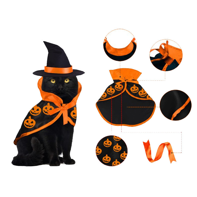 越境猫変身装ハロウィーンペット服装魔法マント犬クリスマスペット用品卸売り|undefined