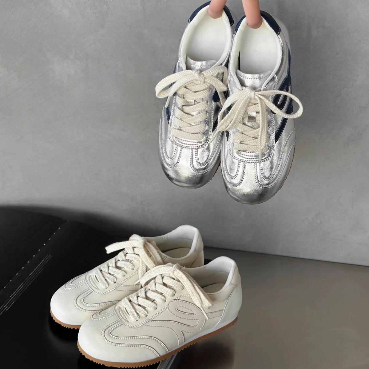 Chaonan zapatos blancos de todo fósforo de suela suave zapatos casuales retro de estilo de ballet transpirable para mujer zapatos de entrenamiento alemanes de fondo plano para niños zapatos de mujer