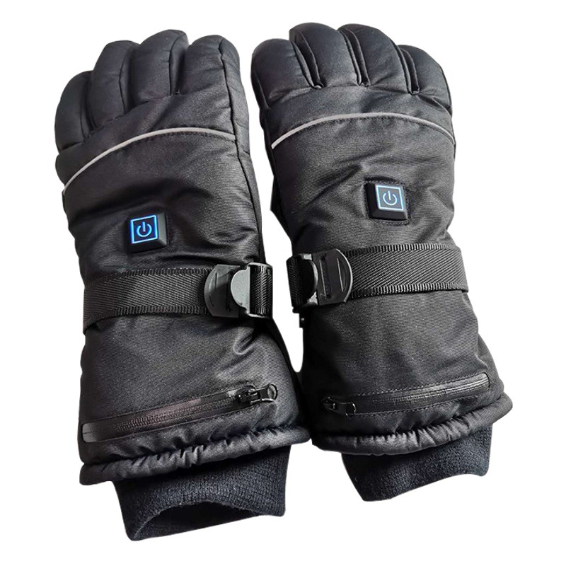 Guantes de calefacción al aire libre de equitación de tres engranajes de control de temperatura de calefacción de esquí guantes a prueba de frío engrosados guantes de calefacción eléctrica caliente