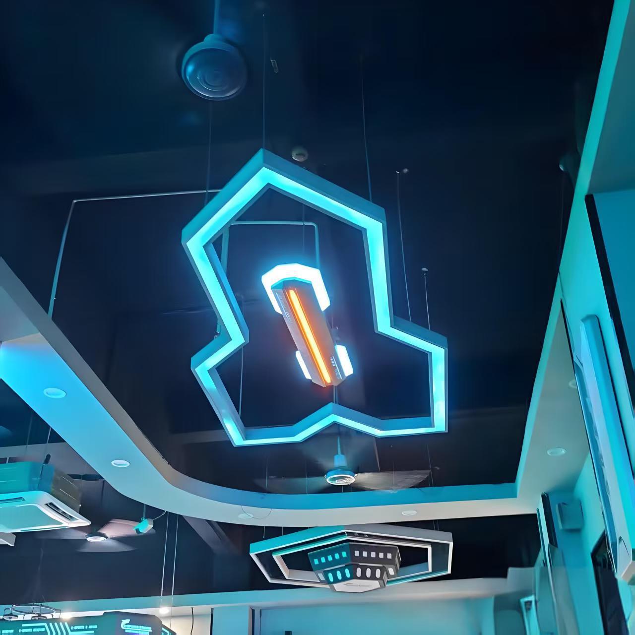 Módulo de modelado de iluminación de café en línea Iluminación de atmósfera Juegos de la ciudad Sala de juegos Lámpara de forma especial KTV Lámpara decorativa de atmósfera personalizada