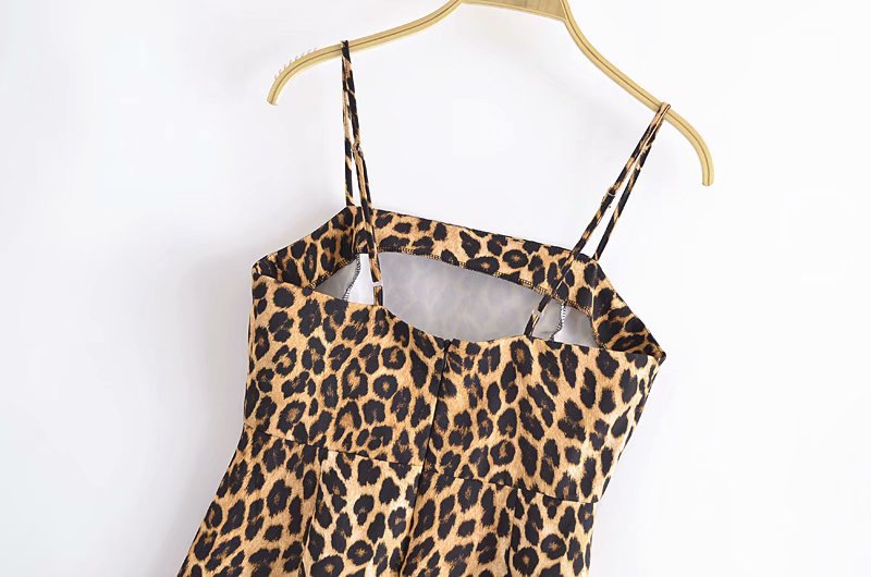 wholesale clothing vendors Nihaostyles mini short leopard print suspender dress NSAM66462